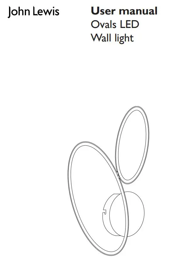 John Lewis Ovals LED Wall Light User Manual