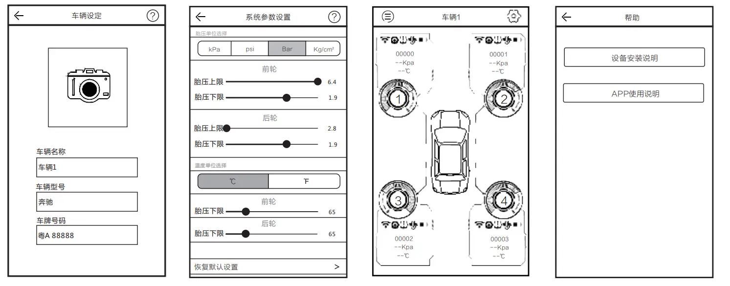 Malide-]MLD-B06-Car-TPMS-Bluetooth-Mobile-Phone-APP-Tire-Temperature -Monitoring-System-22