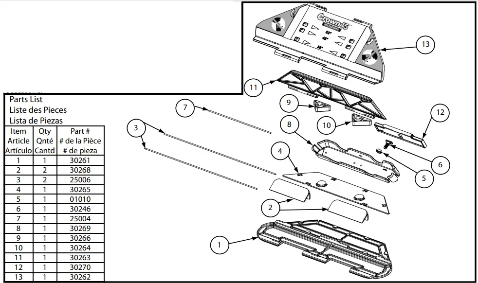 MILESCRAFT 1405 Crown45 Crown Molding Tool-fig2