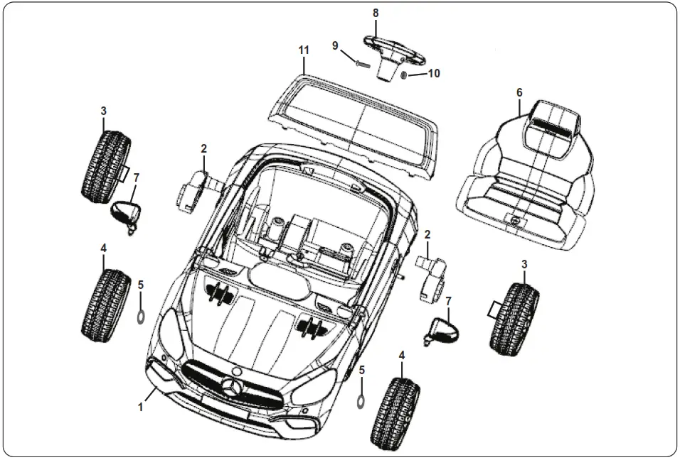 Mercedes SL 400 Benz - daiagram
