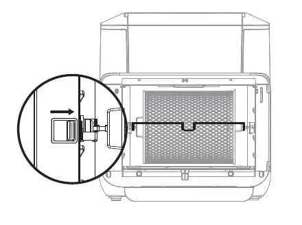 Removing the rotisserie basket