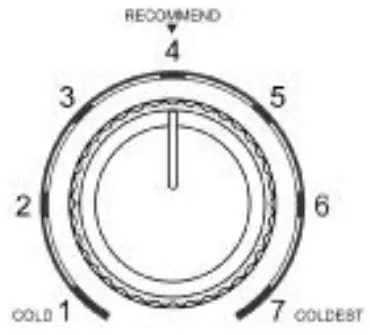 Fridge temperature adjustment