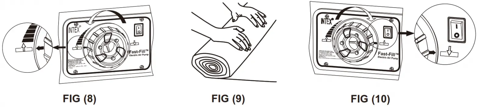 INTEX Built-in Fast-Fill Electric Pump --DEFLATION
