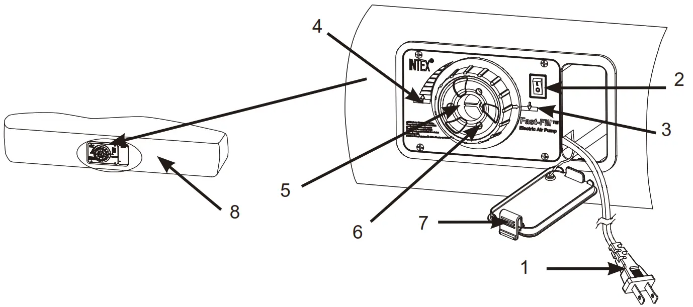 INTEX Built-in Fast-Fill Electric Pump --PARTS REFERENCE
