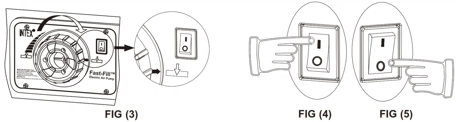 INTEX Built-in Fast-Fill Electric Pump -- READ AND SAVE