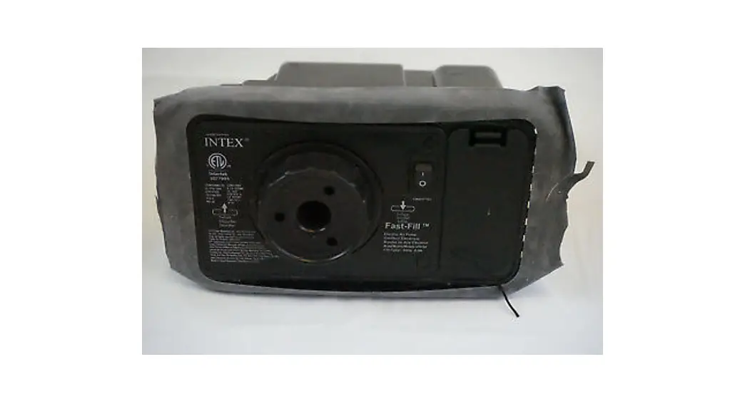 Intex Built-in Fast-fill Electric Pump Owner's Manual