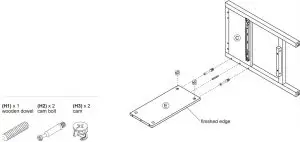 Attaching back panel to right side frame