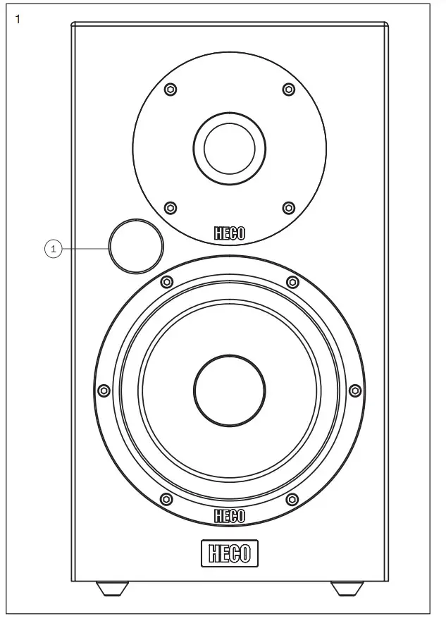HECO Aurora 200 P Active Shelf Speaker - Figure 1