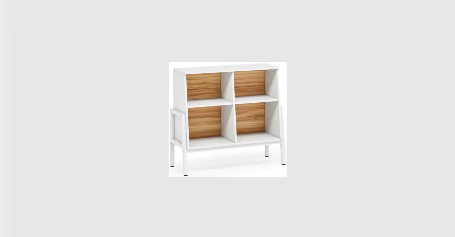 Tribesigns Earlimart White And Walnut Engineered Wood And Metal 3-shelf Etagere Bookcase Instruction Manual