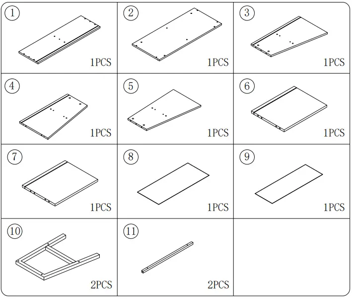Tribesigns-Earlimart-White-and-Walnut-Engineered-Wood-and-Metal-3-Shelf-Etagere-Bookcase-FIG-2