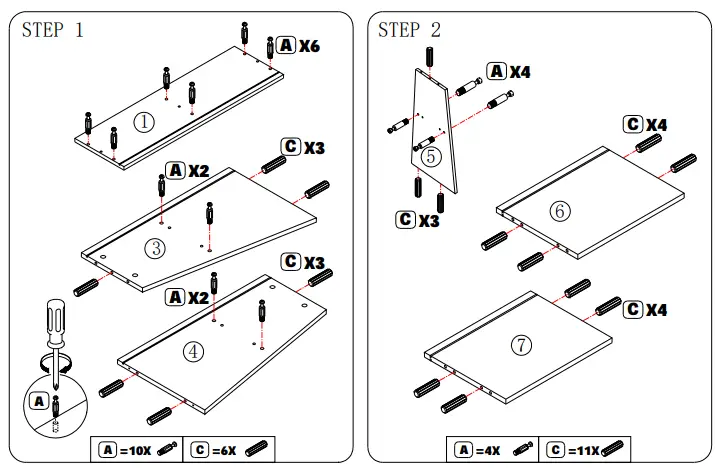 Tribesigns-Earlimart-White-and-Walnut-Engineered-Wood-and-Metal-3-Shelf-Etagere-Bookcase-FIG-4