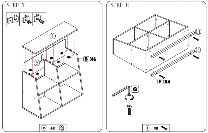 Tribesigns-Earlimart-White-and-Walnut-Engineered-Wood-and-Metal-3-Shelf-Etagere-Bookcase-FIG-7