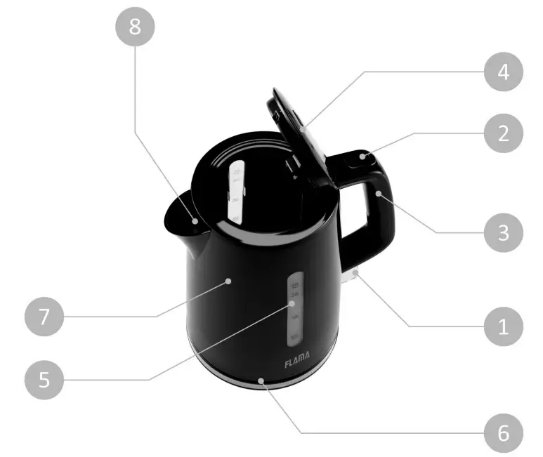 FLAMA 727FL Electric Kettle - Figure