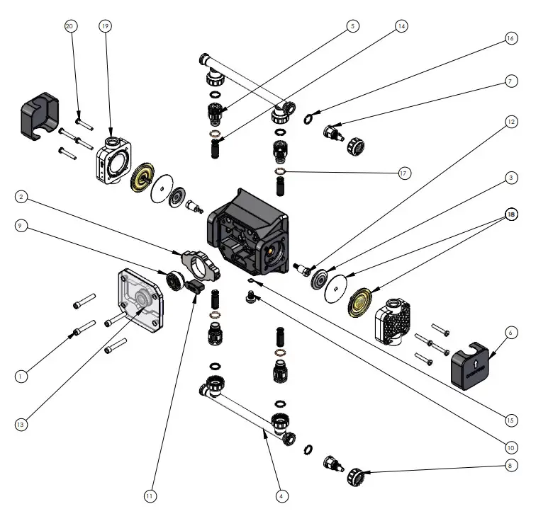 Blue-White MD1 Chem-Feed Multi-Diaphragm Metering Pump - Figure 21