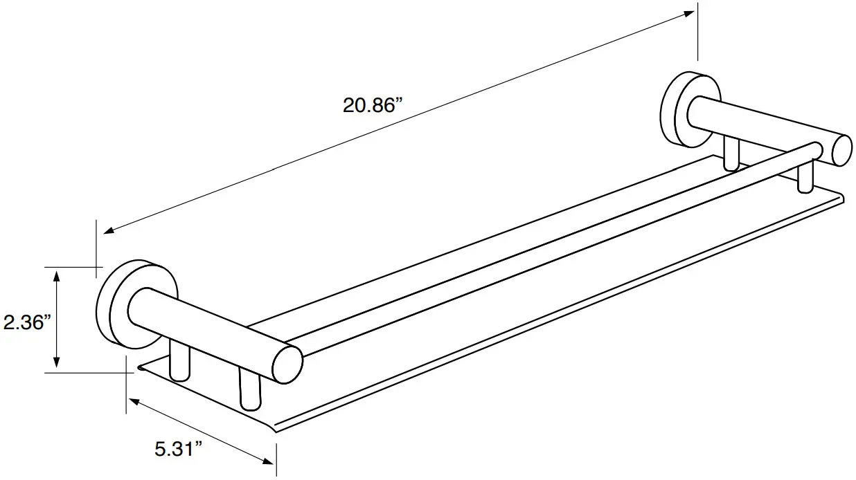 NAMEEKS NCB92 General Hotel Bathroom Shelf - Fig