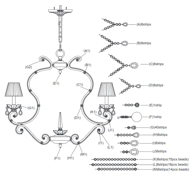 RALPH LAUREN IG RL5230GIS Relative Lighting - Chandelier