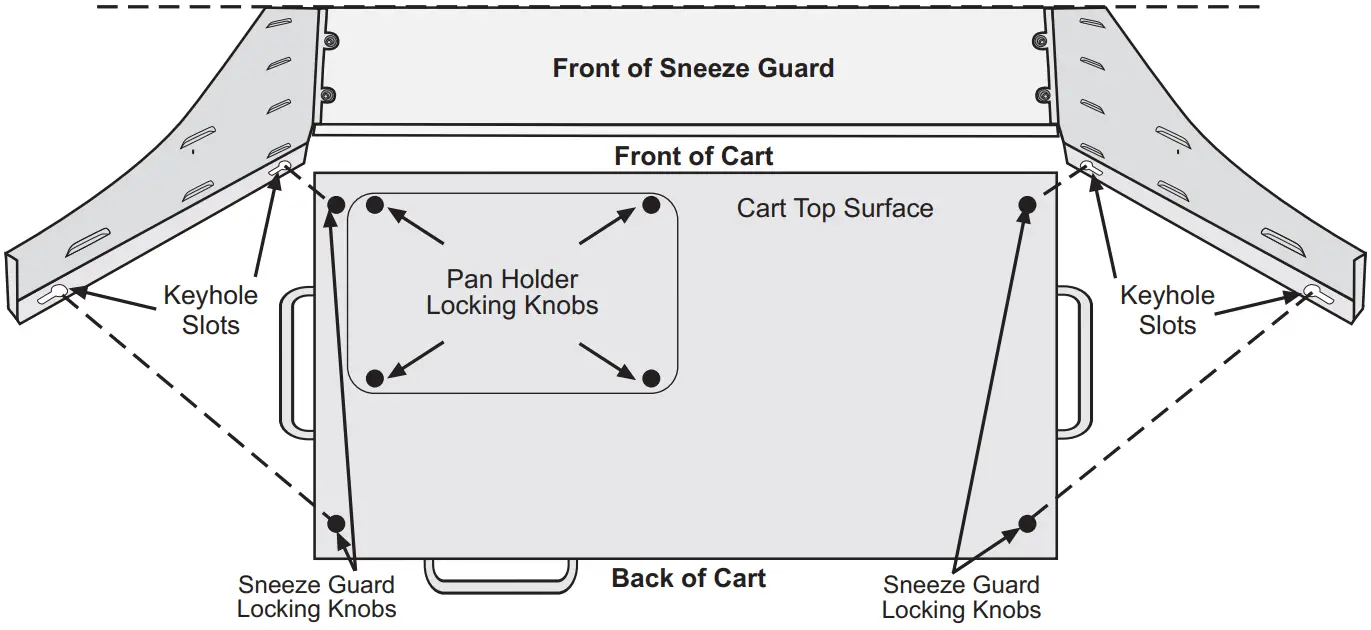 Cadco CBC DC L6 Large Mobile Demo Sampling Cart - FIG 1