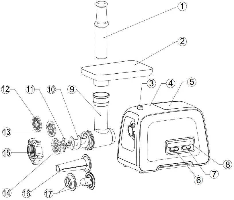 ULTRA Comfy Life AZ-MG090 Meat Grinder - PRODUCT DESCRIPTION
