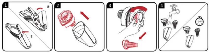 CLEANING THE DUST RESERVOIR