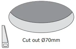YPHIX Verona --Cut out Ø70mm