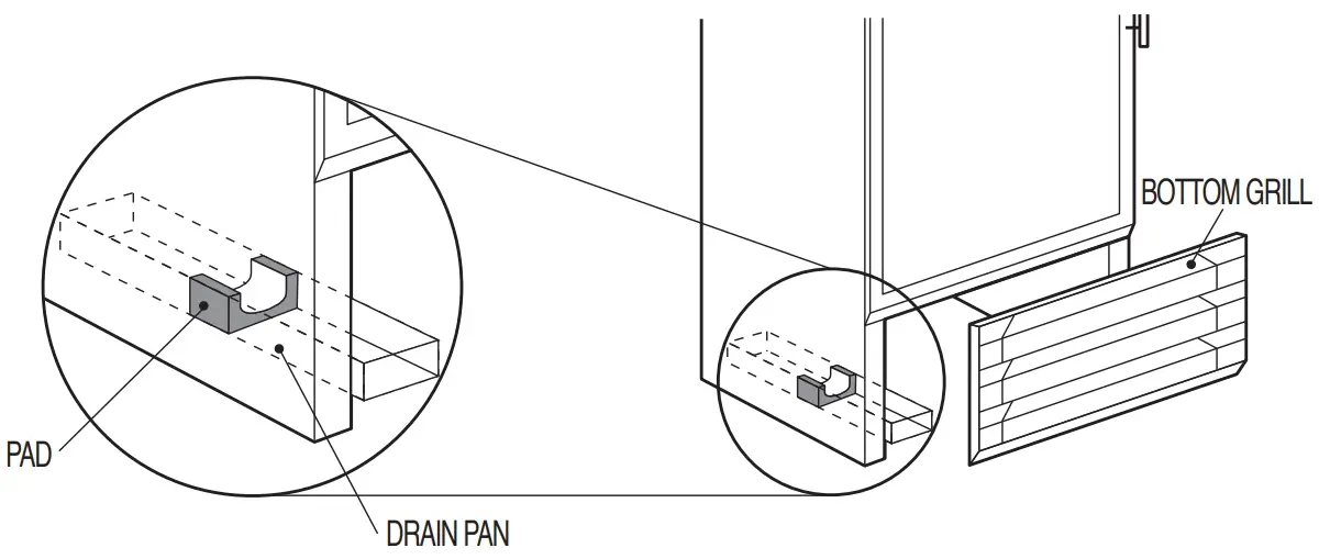 unscrew the bottom grill