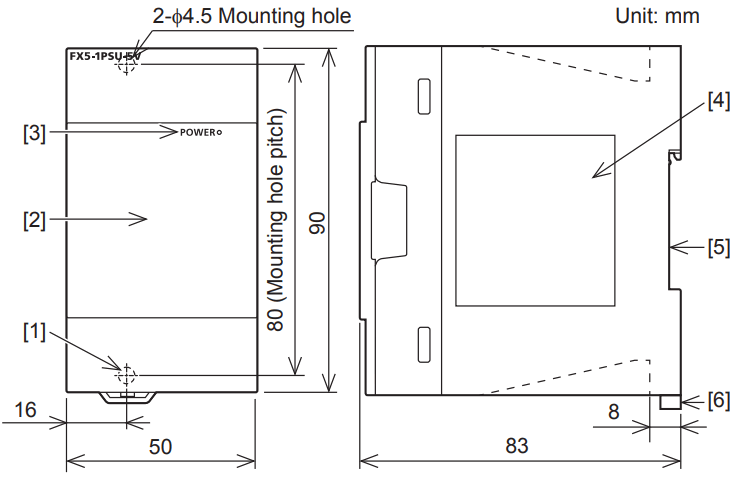 MITSUBISHI ELECTRIC MELSEC iQ F FX5 1PSU 5V Programmable Controller -