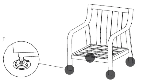 atleisure FRN-310390 Catalina 8PC Cushioned Seating Set fig 11