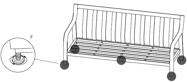 atleisure FRN-310390 Catalina 8PC Cushioned Seating Set fig 6