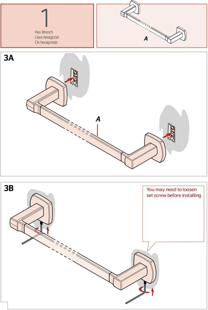 PfISTER BTB DA2C Polished Chrome Deckard 24 Inch Towel Bar - fig 7