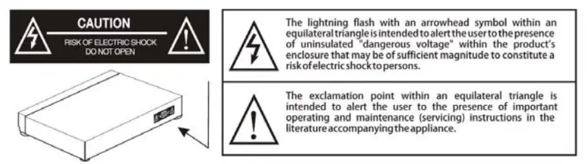 THOMSON QYTMJD09 Home Audio Video System with DVD Player - warning
