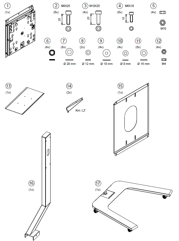 HAGOR 5787 ST SA Flip II 55 Inch Mobiles Standsystem Samsung Flip 1