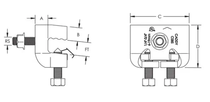 nVent CSBS2 Steel Flange Adapter 1