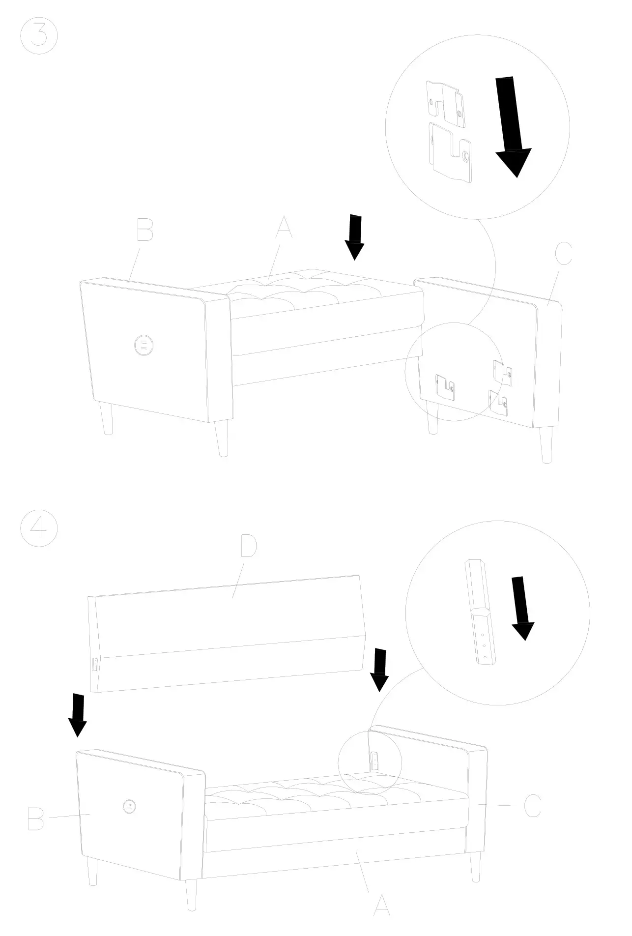 ASHLEY 5460435 Room Darlow Loveseat - Figure 3-4