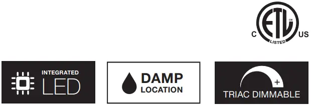 ULTRALUX UL LED FFCL 16 Inch Free Form LED Ceiling Light - Logo