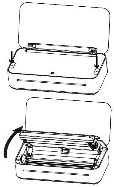 HPRT GT1 Thermal Transfer Printer - Open the top cover