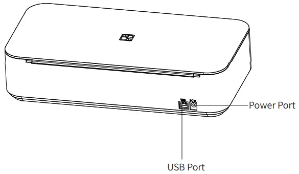 HPRT GT1 Thermal Transfer Printer - Rear View
