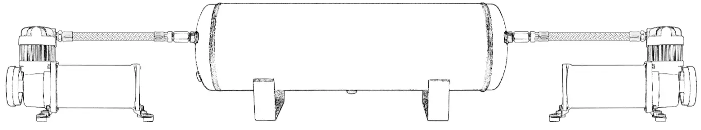 VIXEN HORNS VXO8330DP 8124XC Octopod Octo Trumpet Train Air Horn Chrome Plated - BRAIDED HOSE INSTALLATION