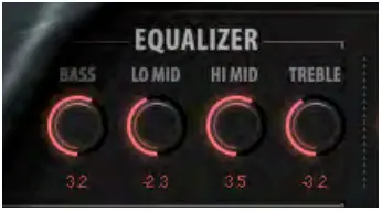 WAVES Bass Slapper Sample-Based Virtual Instrument - EQ Controls