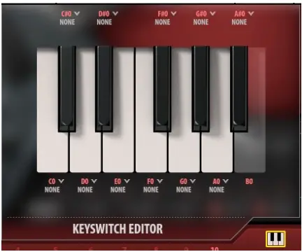 WAVES Bass Slapper Sample-Based Virtual Instrument - Keyswitch Editor
