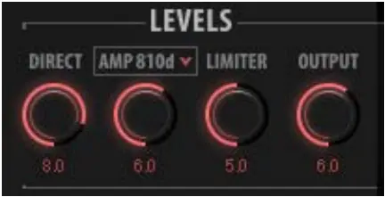 WAVES Bass Slapper Sample-Based Virtual Instrument - Levels Controls