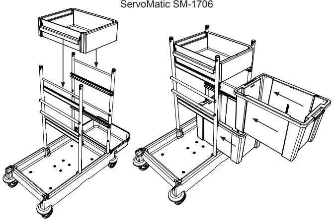 Numatic SM-1705 Cleaning Trolley Installation Guide - ServoMatic SM-1706
