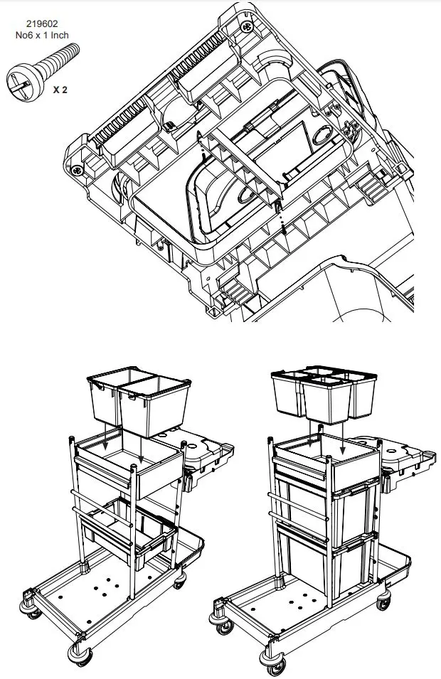 Numatic SM-1705 Cleaning Trolley Installation Guide - ServoMatic SM-1707