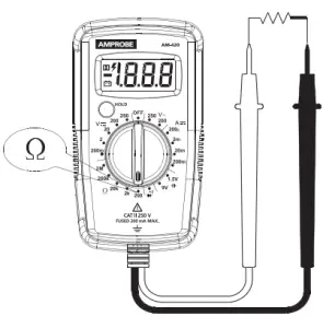 AMPROBE Digital Multimeter AM-420 -Resistance
