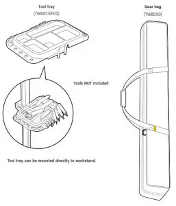 TOPEAK TW030 PrepStand eUP Workstand for Electric Bike - Optional accessories