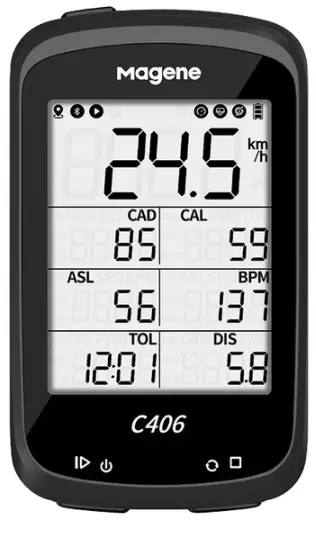 static Smart GPS Bike Computer C406 Lite