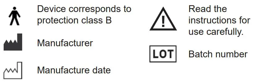 medisana TM 700 Thermometer - device,manufacturer,lot, warning