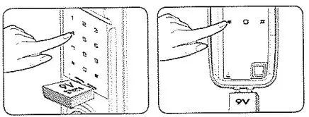 DIGITAL LOCK LH5000F Digital Door Lock User Manual - Opening the Door with 9V Spare Battery