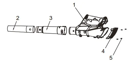 greenworks BLF341 Blower- EXPLODED VIEW