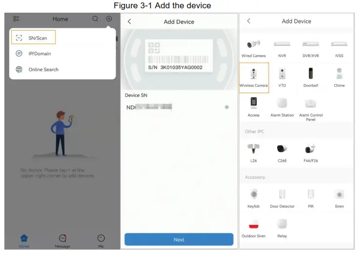 dahua DH IPC WFX2 Bullet Network Camera- Add the device