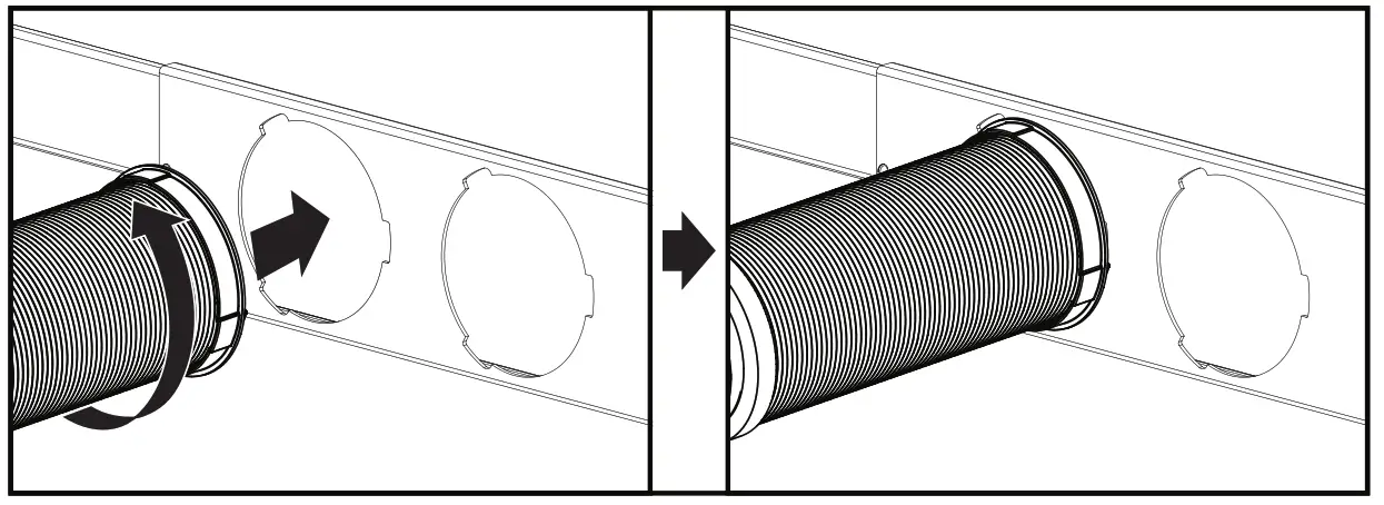 Whynter ARC 147WFH Portable Air Conditioner with Dual Hose and Heater - hose assembly